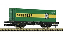 Carro pianale con container "SCHENKER"