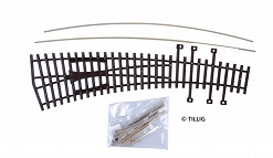 Стрелка радиусная левая СТРОИТЕЛЬНЫЙ  НАБОР - Tillig Standard H0