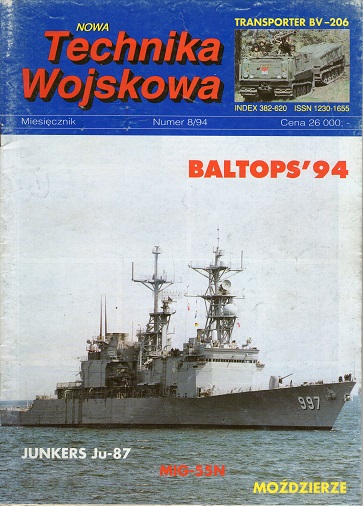 Časopis NOWA TECHNIKA WOJSKOWA 8/94