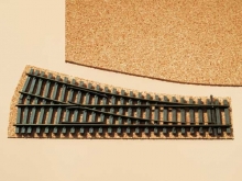 Korkové potloží pod výhybky TT