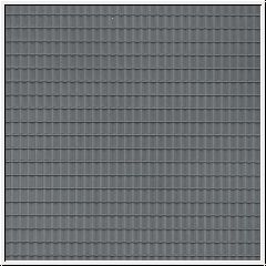 Dekorační pl. destička  - Vlnitá stř. krytina šedá