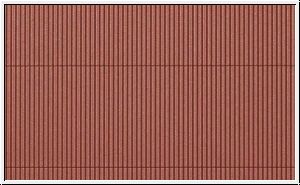 Dekor. pl. destička  - Vlnitý plech červenohněd