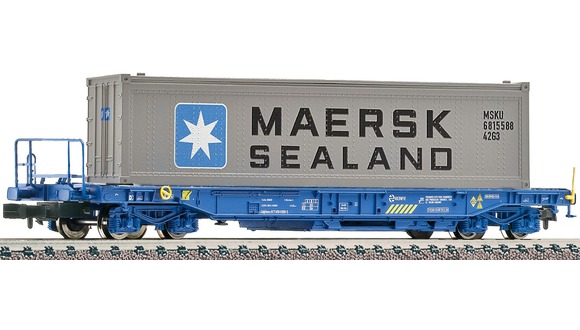 Plošinový vůz s kontejnerem "MAERSK"