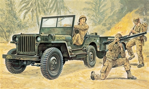 Jeep Willys s přívěsem