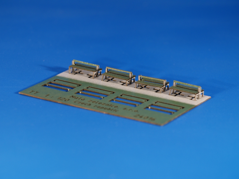 Lavička s opěrkou oboustranná, nebarvená    TT