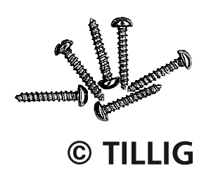Vrut 1,4x8 mm pro připevnění kolejí