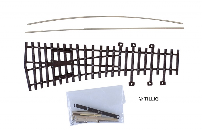 Výhybka levá STAVEBNICE - Tillig Standard H0