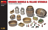 Dřevěné sudy a venkovské nádoby