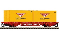 DB AG Container Сarrier Wagon w. Containers "H.F. WIEBE"